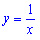 formula y=1/x