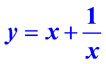 formula y=x+1/x