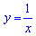 formula y=1/x
