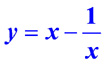formula y=x-1/x