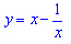 formula y=x-1/x