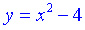 formula y=x²-4