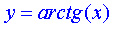 formula у=arctg x