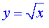 formula у=√x