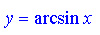 formula у=arcsin x